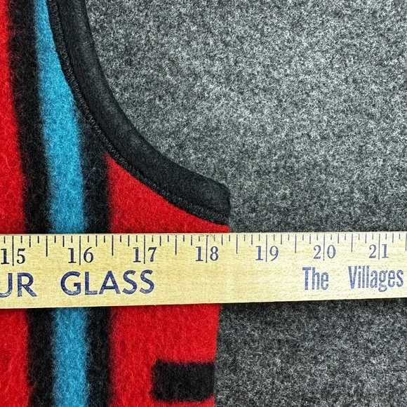 Native Jackets Vest SW Santa Fe Wool Blanket Geometric Buffalo Nickel Buttons SM - Picture 8 of 8